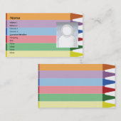 Carte De Visite Crayons - affaires (Devant / Derrière)