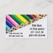 Carte De Visite Crayons colorés (Dos)