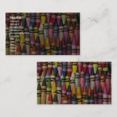 Carte De Visite Crayons colorés (Devant / Derrière)