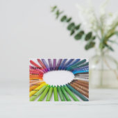 Carte De Visite Crayons colorés de craie (Debout devant)