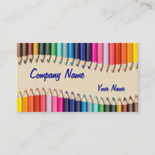 Carte De Visite Crayons colorés par artiste