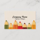 Carte De Visite Crayons couleur artiste (Dos)