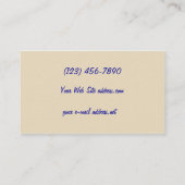 Carte De Visite Crayons couleur artiste (Dos)