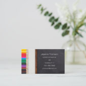 Carte De Visite Crayons Créatifs Tableau Noir Enseignant (Debout devant)