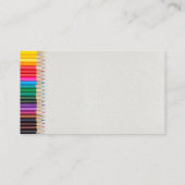 Carte De Visite Crayons Créatifs Tableau Noir Enseignant (Dos)
