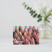 Carte De Visite Crayons de couleur (Debout devant)
