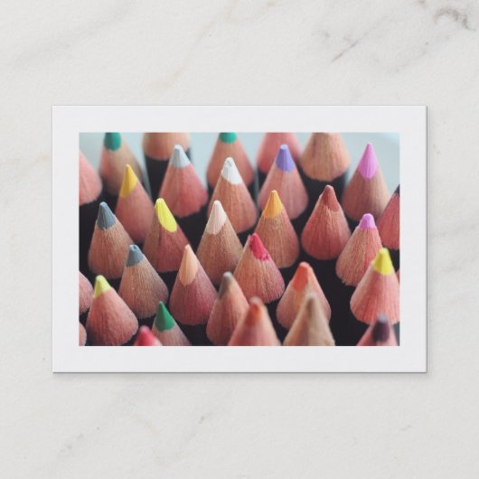 Carte De Visite Crayons de couleur (bordés) (Devant)