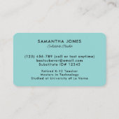 Carte De Visite Crayons Éparpillés Coordonnées du remplaçant (Dos)