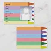 Carte De Visite Crayons - potelés (Devant / Derrière)