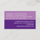 Carte De Visite Crazy Golf Slogan, Mini Golf Course Publicité (Dos)