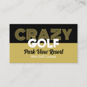 Carte De Visite Crazy Golf Slogan, Mini Golf Course Publicité (Devant)
