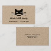 Carte De Visite Crazy Gring Cat | Chat Cheshire Noir (Devant / Derrière)