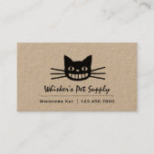 Carte De Visite Crazy Gring Cat | Chat Cheshire Noir (Devant)