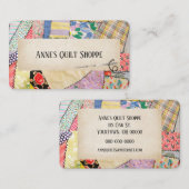 Carte De Visite Crazy Patchwork Quilt Design (Devant / Derrière)