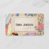 Carte De Visite Crazy Patchwork Quilt Design (Devant)