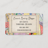 Carte De Visite Crazy Patchwork Quilt Design (Dos)