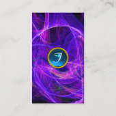 Carte De Visite CRAZY PHOTON MONOGRAM gem bleu violet (Dos)