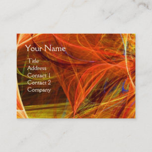 Carte De Visite CRAZY PHOTON monogramme Noir rouge jaune vibrant