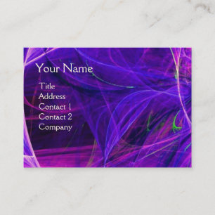 Carte De Visite CRAZY PHOTON monogramme Vibrant noir bleu violet