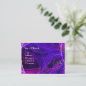 Carte De Visite CRAZY PHOTON monogramme Vibrant noir bleu violet (Debout devant)