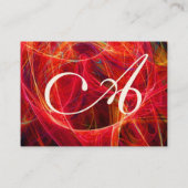 Carte De Visite CRAZY PHOTON monogramme Vibrant noir rose rouge (Dos)