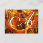 Carte De Visite CRAZY PHOTON monogramme Vibrant noir rouge jaune (Dos)