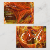 Carte De Visite CRAZY PHOTON monogramme Vibrant noir rouge jaune (Devant / Derrière)