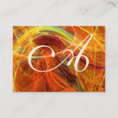 Carte De Visite CRAZY PHOTON monogramme Vibré rose noir (Dos)