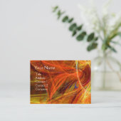 Carte De Visite CRAZY PHOTON monogramme Vibré rose noir (Debout devant)