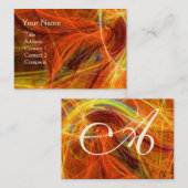 Carte De Visite CRAZY PHOTON monogramme Vibré rose noir (Devant / Derrière)