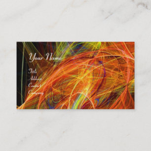Carte De Visite CRAZY PHOTON vibrant doux noir orange