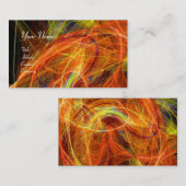 Carte De Visite CRAZY PHOTON vibrant doux noir orange (Devant / Derrière)