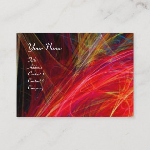 Carte De Visite CRAZY PHOTON vibrant doux noir rouge blanc