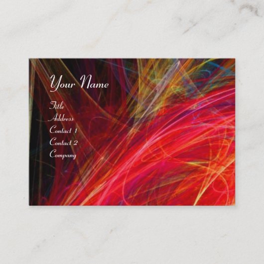 Carte De Visite CRAZY PHOTON vibrant doux noir rouge blanc (Devant)