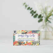 Carte De Visite Crazy Quilt personnalisé (Debout devant)