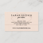 Carte De Visite Cream Beige Linear Logo Chien Chat Animal (Dos)