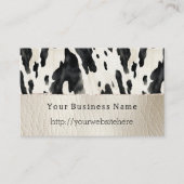 Carte De Visite Cream Black Southwest Cow Print (Devant)