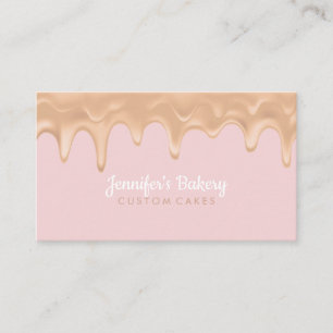 Carte De Visite Cream Caramel Driving Bakery Pâtisserie Chef Gâtea