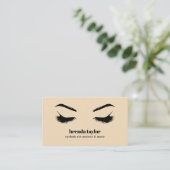 Carte De Visite CREAM LEATHER chic Eyelash Browbar professionnel (Debout devant)