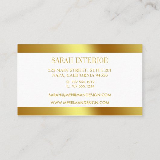 CARTE DE VISITE CREAM LINEN (Dos)