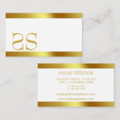 CARTE DE VISITE CREAM LINEN (Devant / Derrière)