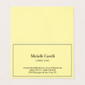 Carte De Visite Cream Premium Linen Professional Unique Classic (Extérieur déplié)