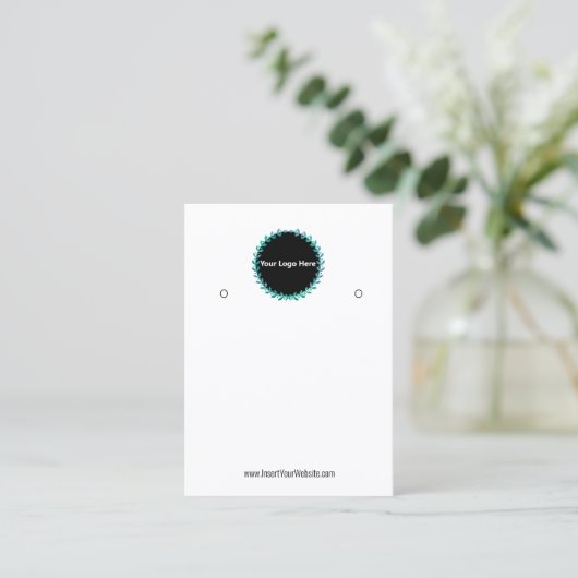 Carte De Visite Creat Your Custom Logo Earring Display Card (Debout devant)