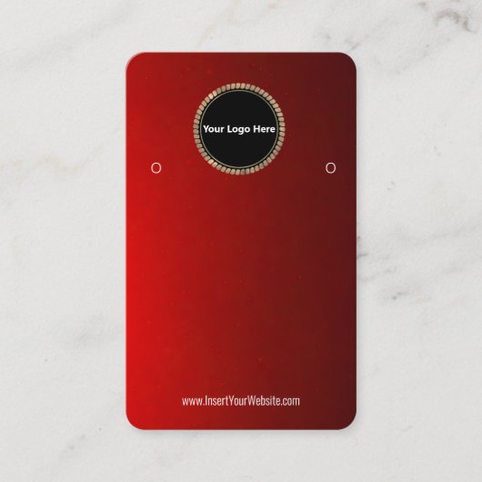 Carte De Visite Creat Your Custom Logo Earring Display Card (Devant)