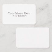 Carte De Visite Create Your Own (Devant / Derrière)