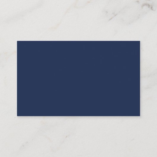 Carte De Visite Create Your Own dark blue Custom personalized (Dos)