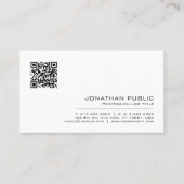 Carte De Visite Create Your Own Elegant Modern Simple QR Code (Devant)