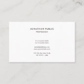 Carte De Visite Create Your Own Modern Elegant Minimalist Template (Dos)
