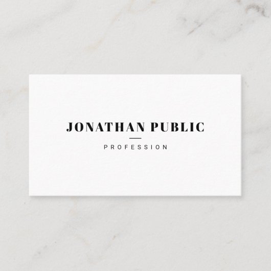 Carte De Visite Create Your Own Modern Elegant Minimalist Template (Devant)