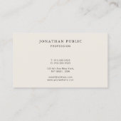 Carte De Visite Create Your Own Professional Elegant Template (Dos)